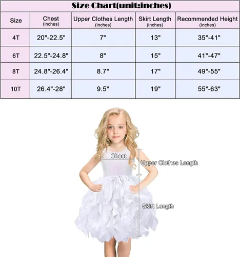 Vista 7 de Leegleri Tutu Dress for Girls Tulle Birthdya Party Dress Up for Girls Sequin Princess Gift Costume Outfit for Kids