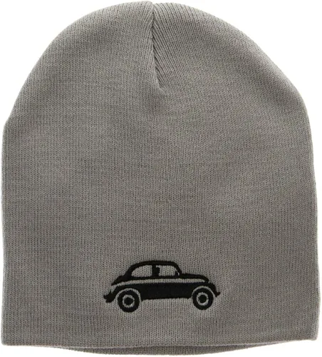 Vista 5 de Clásico VW Beetle bordado 8 pulgadas de punto corto Beanie