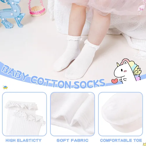 Vista 4 de SeeyAN Calcetines antideslizantes para bebés, niños y niñas, de algodón, antideslizantes, 5 pares