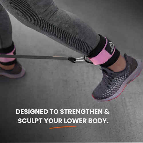 Vista 6 de Gym Ankle Straps for Cable Machines, Thick Padded Ankle Cuff Cable Attachment for Booty Workouts, Kickbacks, Hip Abductors, Lower Body Exercises