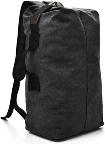 Vista 12 de Militar bolsa de lona de carga superior doble correa mochila de lona ejército viaje tamaño grande