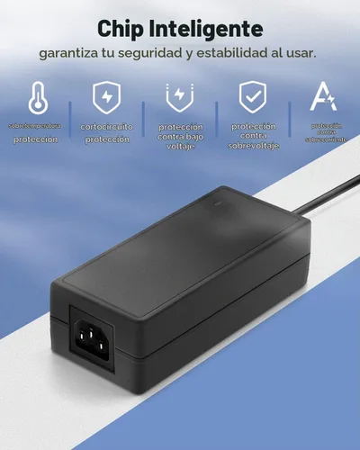 Vista 4 de Fuente de alimentación regulada DC 24V 5A, adaptador de CA 100-240V 50-60Hz a CC 24 voltios 5 amperios, cable adaptador de corriente con conector