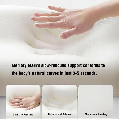 Vista 6 de Almohada negra multifuncional con espuma viscoelástica para dormir y leer, almohada de apoyo para el pecho con reposabrazos ajustables, cojín