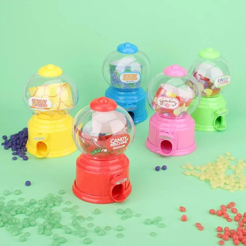 Vista 4 de Máquina portátil del caramelo de los niños plástico Mini Gumballs Dispensador Niños Kindergarten Regalo (verde)