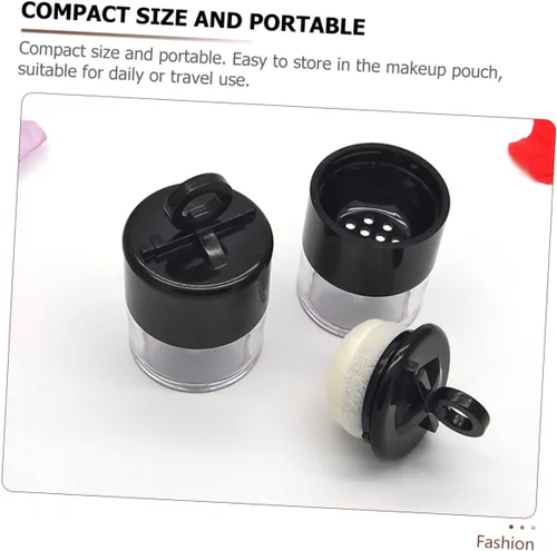 Vista 2 de Beaupretty Soplo portátil hermético del polvo del maquillaje de la caja del polvo de los cosméticos con el envase vacío