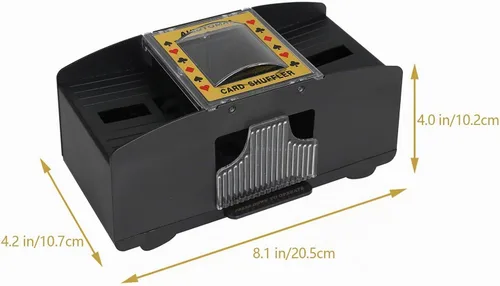 Vista 4 de Barajador Automático de Tarjetas, Máquina Barajadora de Póker Eléctrica Operada con Pilas para 1-2 Barajas, para Cartas de Juego/UNO