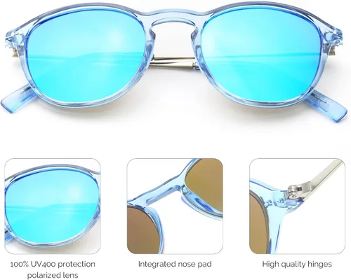 Vista 4 de JOORTI Gafas de sol polarizadas para mujeres y hombres protección UV