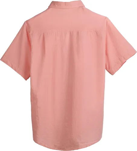 Vista 2 de COEVALS CLUB Mens Linen Beach Summer Casual Button Down Shirt Short Sleeve Shirt