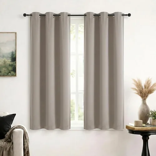 Vista 143 de Simplebrand Cortinas blancas puras de 96 pulgadas de largo para oscurecer la habitación, juego de 2 paneles para dormitorio/sala de estar, bloqueo