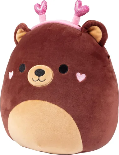 Vista 3 de Squishmallow Original de 10 Pulgadas Omar The Valentine's Day Oso de Peluche - Peluche Oficial de Jazwares - Juguete de Animal de Peluche Suave