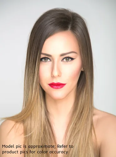 Vista 14 de Tressmatch 16 pulgadas (18 pulgadas) Remy extensiones de cabello humano clip en ombre apagado Negro/Medio/Castaña café Full Head Volumen Set 9