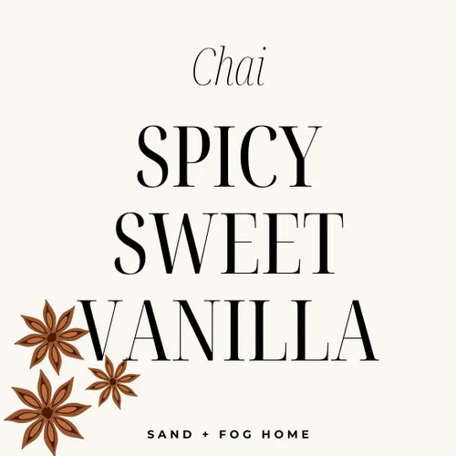Vista 5 de Sand + Fog Vela perfumada - Chai – Aromas adicionales y tamaños – Mecha 100% de algodón sin plomo - Velas de lujo en frasco para refrescar el aire