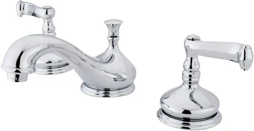 Vista 4 de Kingston Brass KS1168FL Royale - Grifo de lavabo generalizado, níquel cepillado