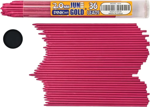 Vista 19 de June Gold repuesto de grafito resistente a quiebres con cómodo dispensador, Arcoiris (Rainbow) Grosor audaz para uso pesado, plomo resistente a