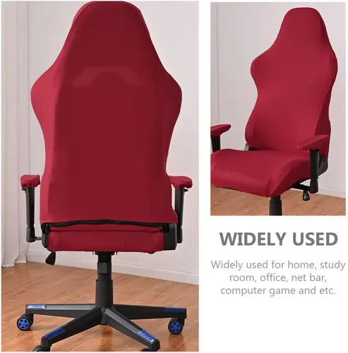 Vista 9 de DECHOUS 1 juego de fundas elásticas y lavables para silla de computadora, fundas protectoras para silla de oficina, protector para silla giratoria