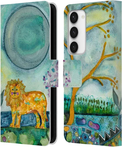 Vista 10 de Head Case Designs Officially Licensed Wyanne Quiet Creative Animals 2 Leather Wallet Case Compatible with Samsung Galaxy S23 5G