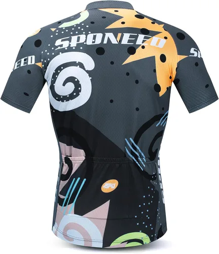 Vista 3 de Sponeed, suéter de ciclismo, mallas cortas con almohadilla, respirable, ciclismo, hombres.
