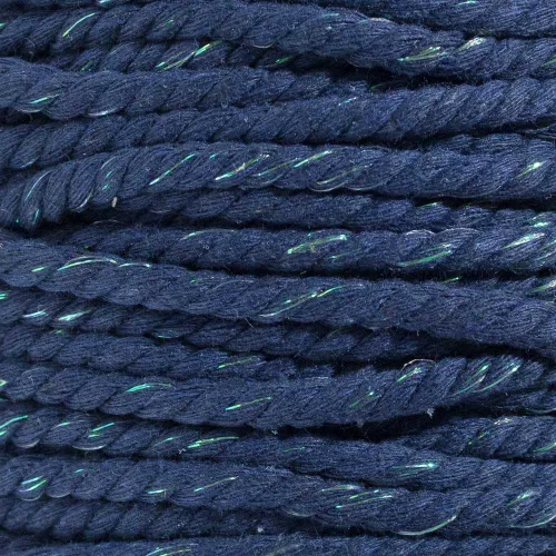Vista 77 de Cuerda de algodón trenzado súper suave de 3 hebras (negro, 1 pulgada x 10 pies)