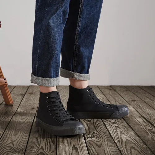 Vista 48 de ZGR Tenis de lona para hombre, con cordones, clásicos, casuales, para caminar