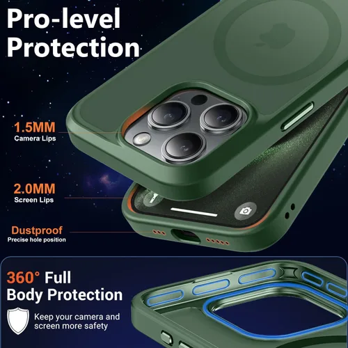 Vista 708 de MOCCA - Funda magnética resistente para iPhone XR de 6.1 pulgadas, compatible con MagSafe, funda con protección contra caídas de grado militar
