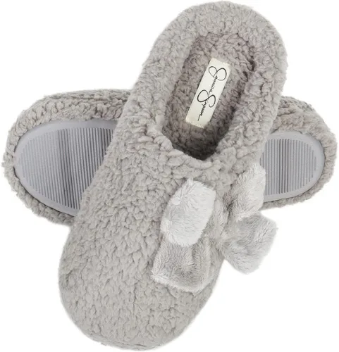 Vista 4 de Jessica Simpson Women's Plush Marshmallow Slide on House Slipper Clog with Memory Foam