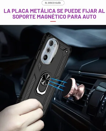 Vista 5 de Funda para Motorola Edge + 2022/Edge 30 Pro con [2 unidades] Protector de pantalla de cristal, para Moto Edge Plus 5G UW 2022, funda protectora