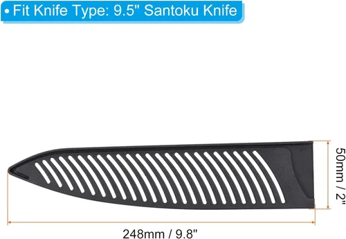 Vista 2 de PATIKIL Fundas de seguridad PP para cuchillo de chef de 9.5 pulgadas, paquete de 2 cuchillos, protector de cuchillos, protector de cuchillas, funda