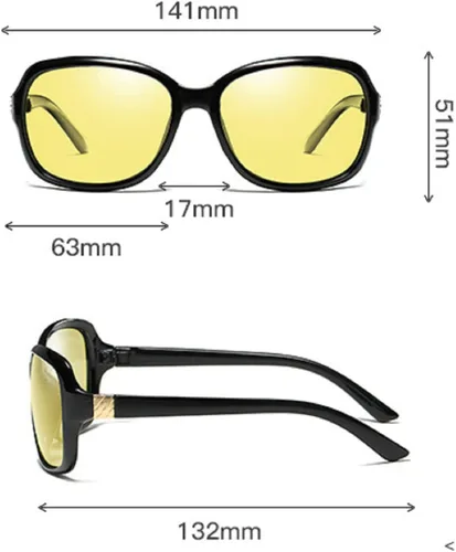 Vista 5 de Gafas de sol de lectura bifocales de moda para mujer, de gran tamaño, con visión nocturna, protección UV