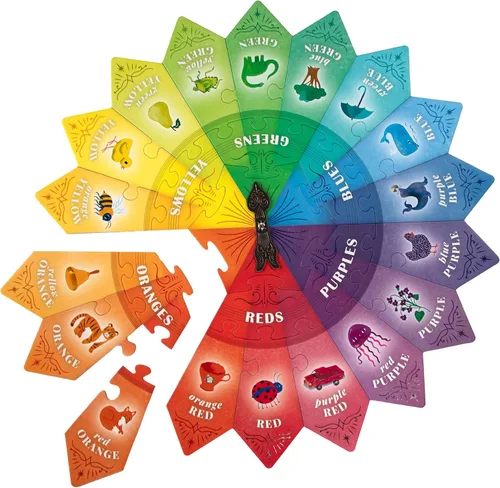 Vista 3 de eeBoo: Juego Giratorio de Rompecabezas de Colores - 24 Piezas de Rompecabezas de Colores, Aprende Familias de Colores, Juego Educativo Cooperativo