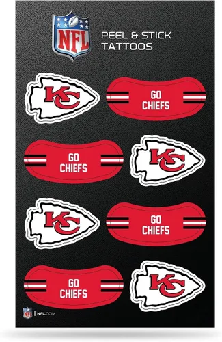 Vista 16 de Rico Industries NFL Footbal Peel & Stick Temporary Tattoos - Eye Black - Game Day Approved!