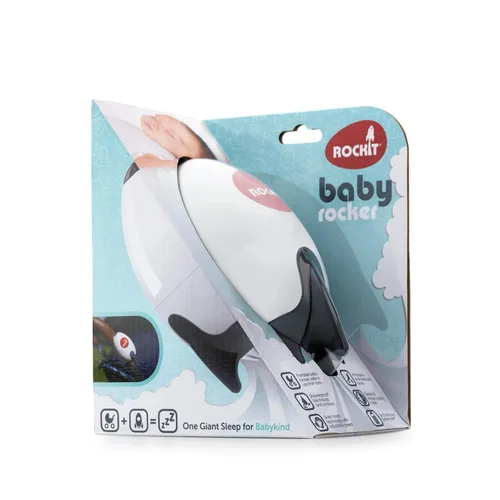 Vista 2 de Rockit Mecedora (versión con batería AA) – Ayuda para dormir para bebés balancea suavemente cualquier cochecito o cochecito, velocidad ajustable