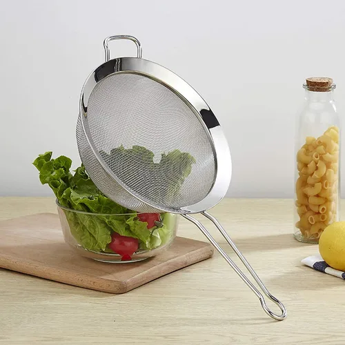 Vista 5 de Tyenaza Stainless Steel Fine Mesh Oil Strainer Flour Colander Sieve Sifter Filter Kitchen Tool