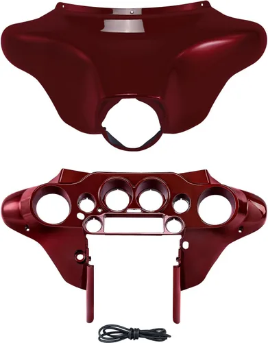 Vista 7 de Carenado exterior de murciélago delantero apto para Harley Touring Electra Glide 1996-2013 Front Batwing Upper Outer Fairing,Fit For 96-13 Touring