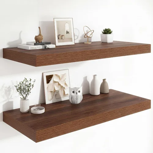 Vista 33 de Heimlove Estantes Flotantes de 12 Pulgadas de Profundidad, Estante de Pared de 12 x 12 Pulgadas de Largo, Estante de Exhibición y Almacenamiento