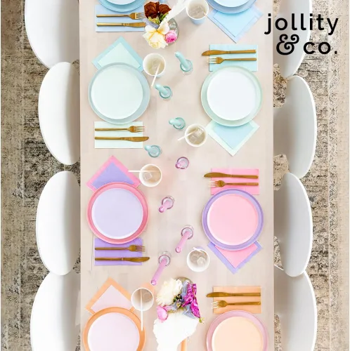 Vista 7 de Jollity & Co Platos de Postre Shade - Paquete de Papel Negro Ónix de 8 para Pastel - Platos Desechables de Fiesta para Baby Showers, Aniversarios