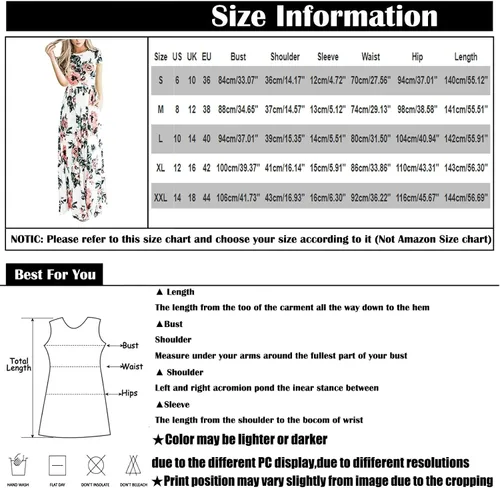 Vista 5 de Vestidos de primavera para mujer, vestidos de verano con cuello redondo y estampado floral