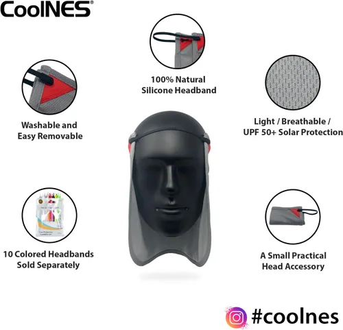 Vista 5 de CoolNES - Protección ajustable para cuello contra rayos ultravioletas, ajustable, multifuncional, 2 en 1, cubrebocas para pesca al aire libre, unisex