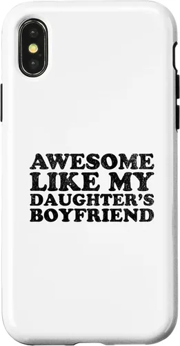 Vista 5 de Awesome Like My Daughters Boyfriend Funny Mom Dad Parent Case for iPhone 17