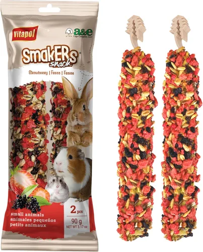 Vista 10 de Vitapol Smakers by A&E Cage Co - Palitos de golosinas para verduras – Paquete doble de palitos pequeños para animales – Golosinas naturales