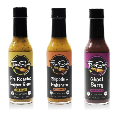 Vista 14 de Fresco Sauce - Paquete de 2 Salsa picante Bundel - Mezcla de pimienta asada al fuego - Jalapeño - Pimientos serranos - Jugo de limón - Ajo cítrico