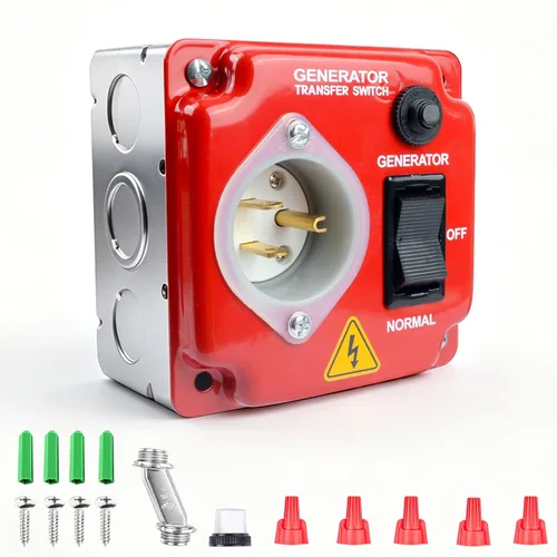Vista 11 de Interruptor de Transferencia de Generador de 100A, Interruptor de Seguridad Universal de Doble Tiro de 24000W, Interruptor de Transferencia Manual