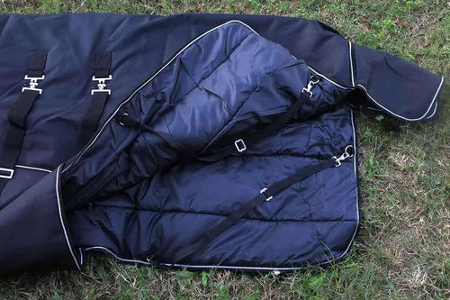 Vista 3 de Challenger 1200D Caballo Participación Impermeable Pesado Invierno Manta Negro 551G