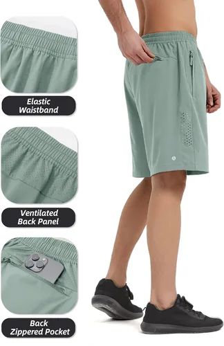 Vista 4 de HIFEOS Pantalones cortos deportivos para hombre, pantalones cortos de entrenamiento para correr, tenis, gimnasio, 5, 7, 9 pulgadas, cómodos