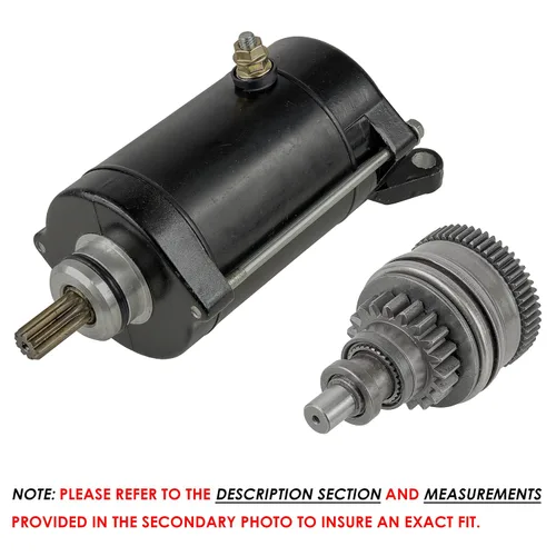 Vista 4 de Caltric Motor de arranque y accionamiento Bendix compatible con Yamaha Wave Raider 1100 Ra1100 Waveraider 1995-1996 Jetski