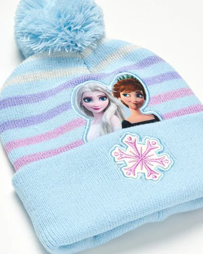 Vista 4 de Disney - Gorro de invierno para niñas y 2 pares de guantes o manoplas (edad 2-7)
