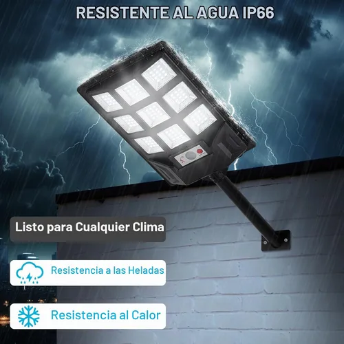 Vista 3 de FEIERYA Luces solares para exteriores, IP66, impermeables, con sensor de movimiento y control remoto, luz de seguridad de 6500 K del atardecer al