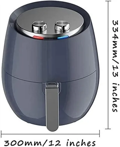 Vista 2 de Horno freidora de aire, freidora eléctrica de aire caliente, 1400 vatios, cocina con control de temperatura, apagado automático, sin BPA, cesta