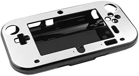 Vista 2 de OSTENT Carcasa de plástico duro antichoque para Nintendo Wii U Gamepad Color Plata