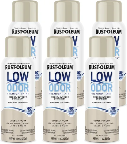 Vista 68 de Rust-Oleum - Pintura en aerosol prémium de bajo olor, gris ancla brillante Olor 40% menor que las pinturas en aerosol tradicionales, durabilidad