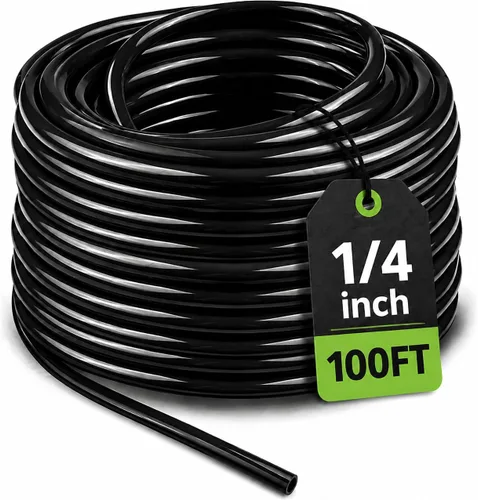 Vista 10 de Bonviee Tubo de riego de 1/2 pulgada con 4 paquetes de conectores de 6 vías, tubo de riego por goteo de 50 pies ideal para sistema de riego